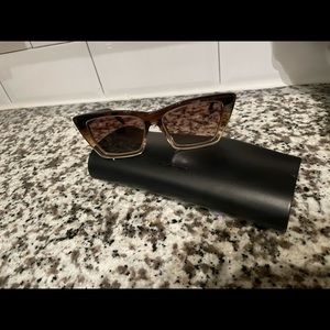 Saint Laurent Kate YSL 55MM Cat Eye Sunglasses Brown Gradient